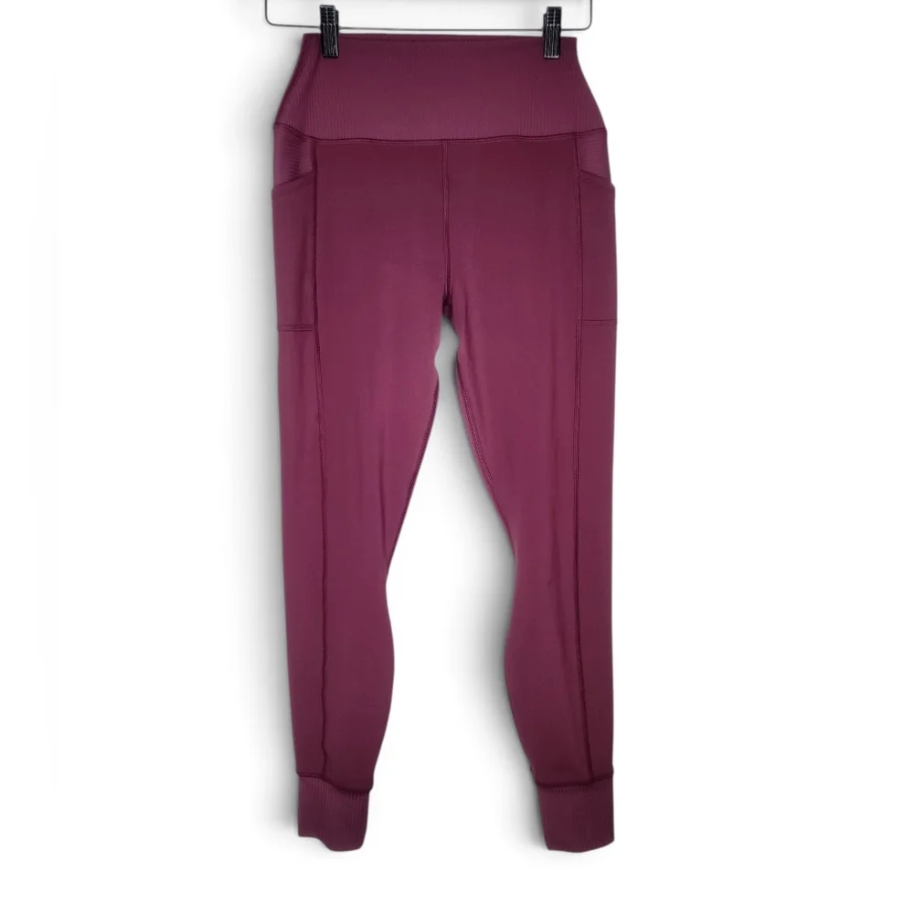 Spiritual Gangster Mindful Eco Jersey Jogger Leggings in Wildberry Size M